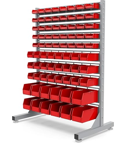 Amazon.com: JZD Metal Bin Rack Storage Organizer System, Heavy